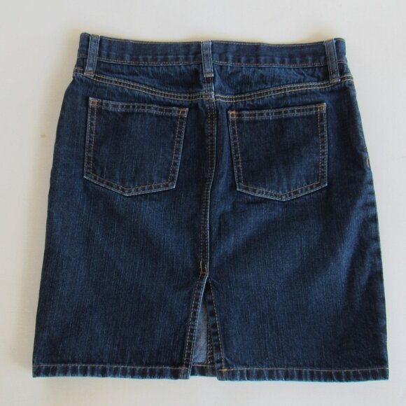 1969 Gap Jeans Womens Classic Dark Wash Denim Blue Jeans Mini Skirt Size 2 - Picture 2 of 6